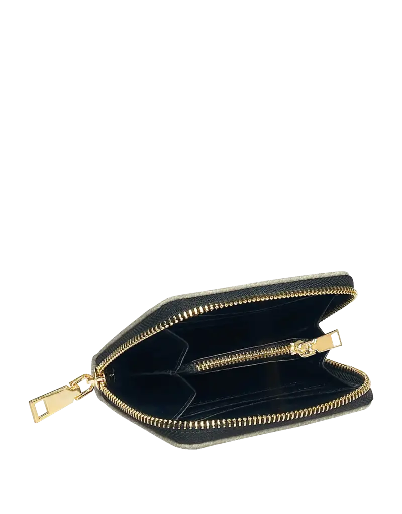 "Domora" Mini Faux Leather Wallet (Holy Family with Roses)