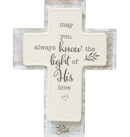 Precious Moments 8" Cross - May You Know the Light of His Love
