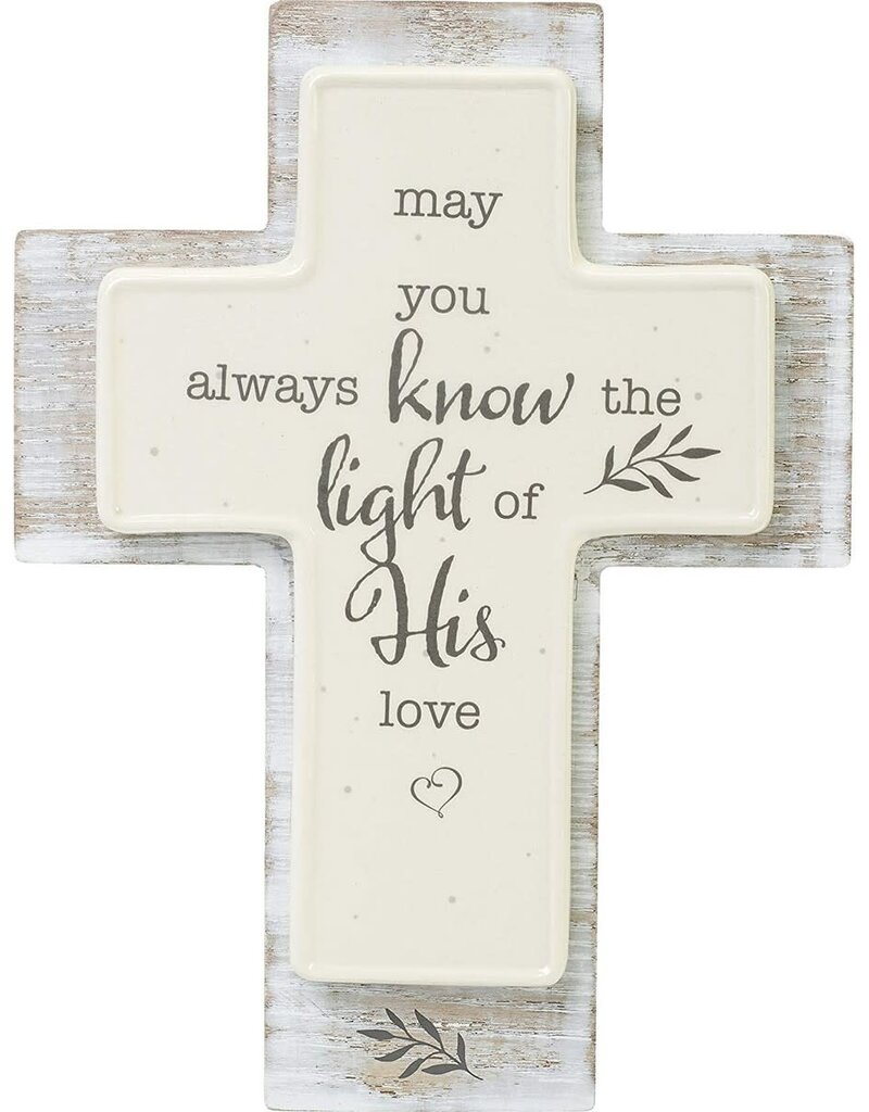 Precious Moments 8" Cross - May You Know the Light of His Love