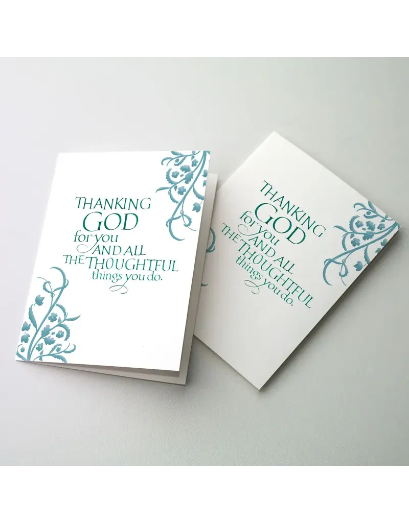 Altar + Home Thanking God for You - Foiled Thank You Notes...Box of 12 with Envelopes
