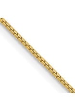 14K 18" .9mm Box Chain with Lobster Clasp