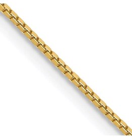 14K 18" .9mm Box Chain with Lobster Clasp
