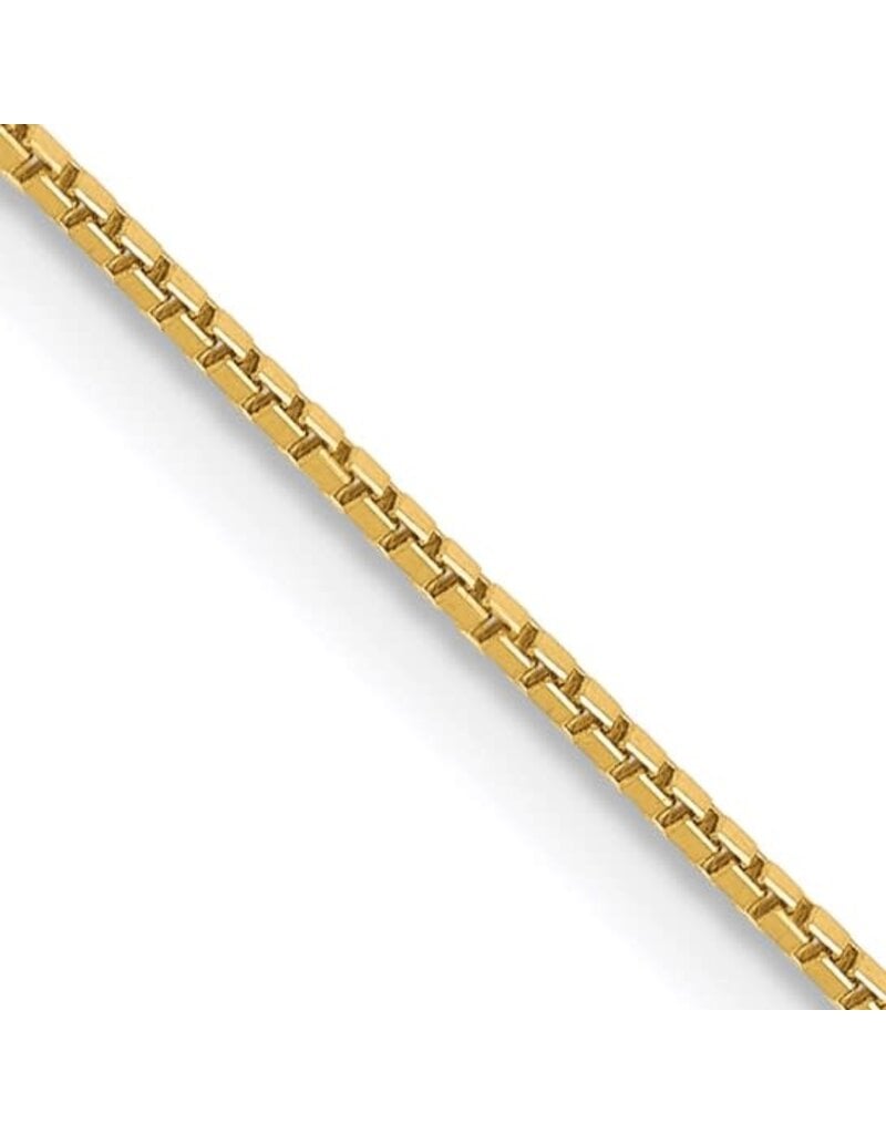 14K 18" .9mm Box Chain with Lobster Clasp