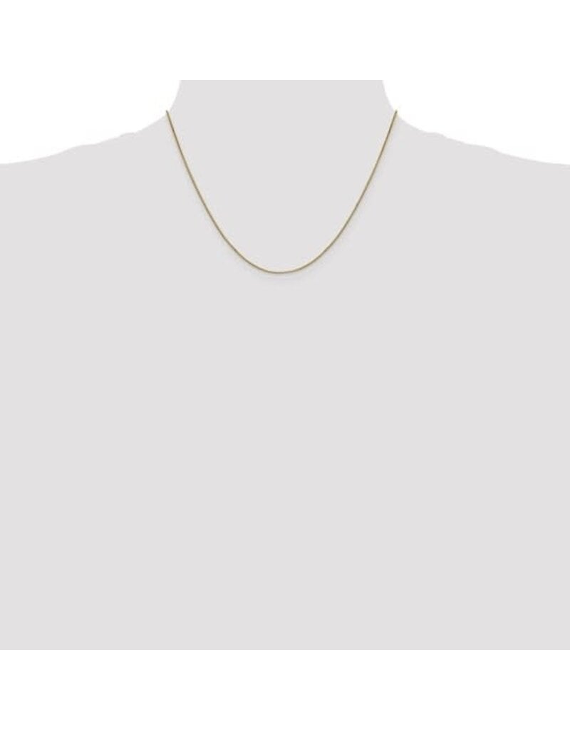 14K 18" .9mm Box Chain with Lobster Clasp