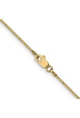 14K 18" .9mm Box Chain with Lobster Clasp