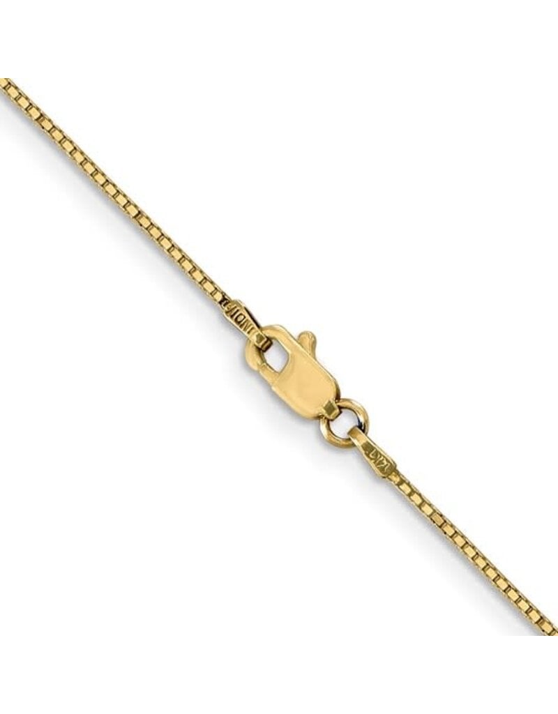 14K 18" .9mm Box Chain with Lobster Clasp