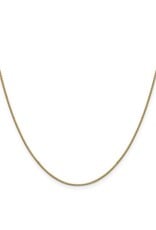 14K 18" .9mm Box Chain with Lobster Clasp