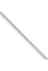 Sterling Silver 1mm Open Elongated Link Curb 24" Chain