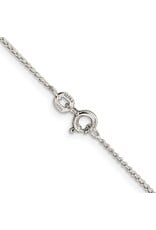 Sterling Silver 1mm Open Elongated Link Curb 24" Chain