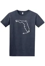 Florida Catholic Rosary Adult navy T-Shirt 2XL