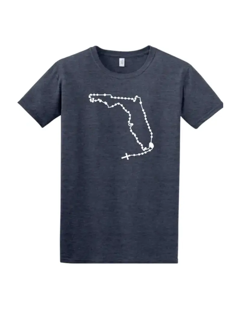 Sock Religious Florida Catholic Rosary Adult navy T-Shirt 2XL