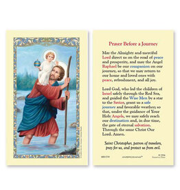 Ambrosiana Saint Christopher (Prayer Before a Journey) Laminated Holy Card
