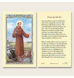 Ambrosiana Saint Francis of Assisi Pet Prayers Laminated Holy Card