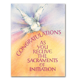Altar + Home Congratulations As You Receive The Sacraments of Initiation OCIA Card