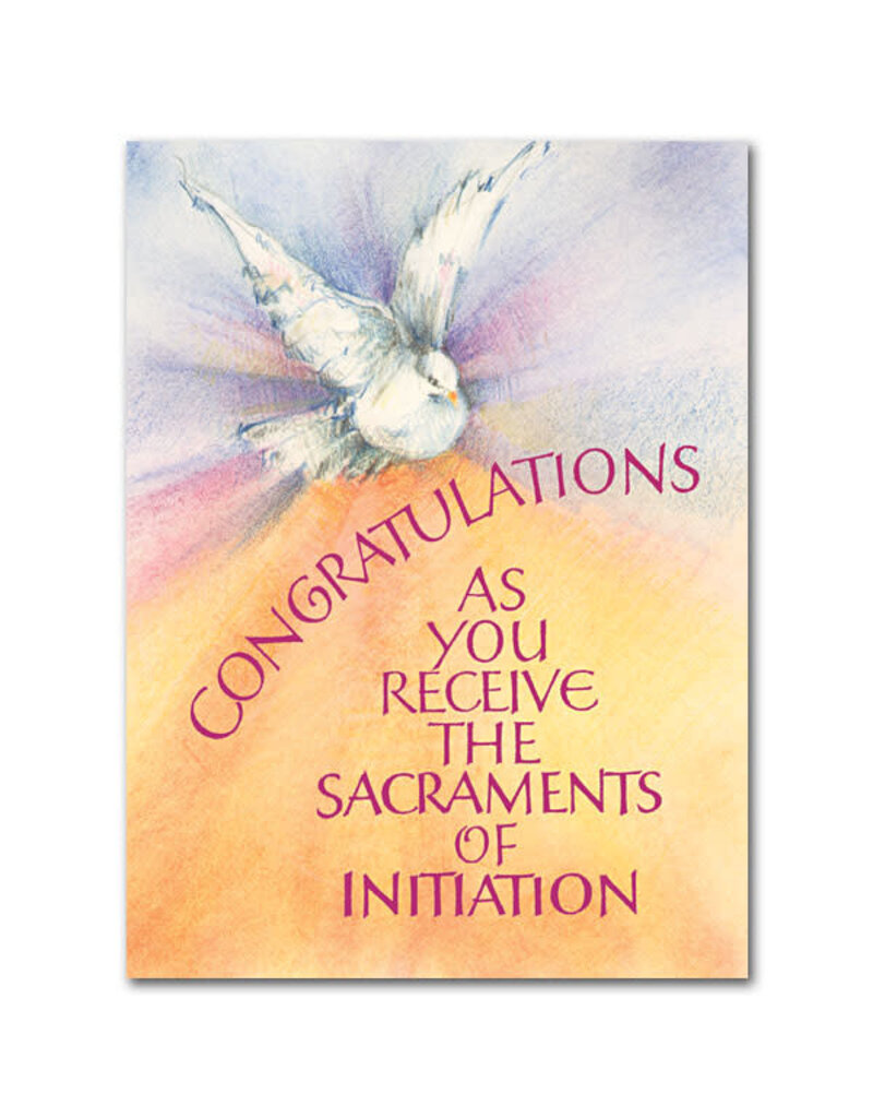 Altar + Home Congratulations As You Receive The Sacraments of Initiation OCIA Card