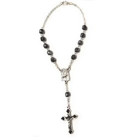 McVan Black Marble Pattern Ecco Homo Auto Rosary
