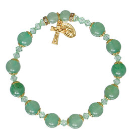 Sine Cera 8mm Genuine Green Jade Rosary Bracelet