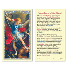 Ambrosiana St. Michael Novena Laminated Prayer Card