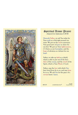 Ambrosiana Saint Michael Laminated Holy Card, Spiritual Armor Prayer