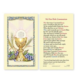 Ambrosiana First Communion Laminated Holy Card