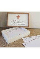 Abbey & CA Gift Prayer Box-First Holy Communion W/ 25 Prayer Cards (5.5" X 3.5")