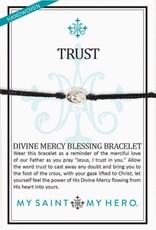 My Saint My Hero Trust Divine Mercy Bracelet Black/Silver