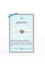 My Saint My Hero Serenity Blessing Bracelet - Silver Medal/Metallic Gold Band