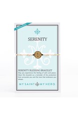 My Saint My Hero Serenity Blessing Bracelet - Silver Medal/Metallic Gold Band