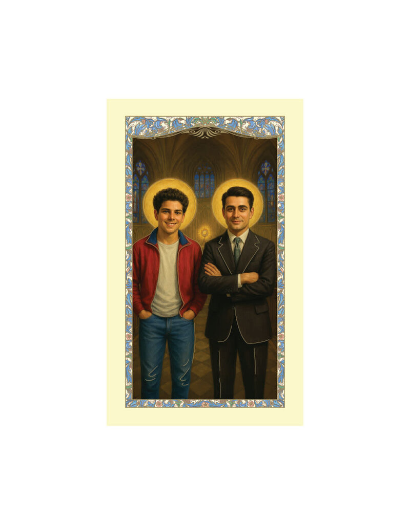 Ambrosiana St. Carlo Acutis and St. Pier Giorgio Frassati (Prayer for Our Youth) Holy Card