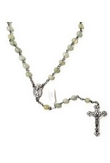 Religious Art Inc 6mm Genuine Jade Bead Rosary