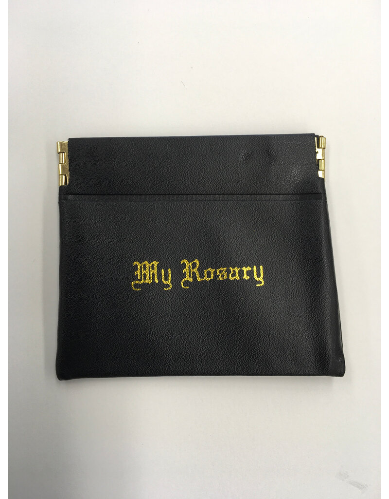 Religious Art Inc Black Rosary Case Squeeze Spring Closer