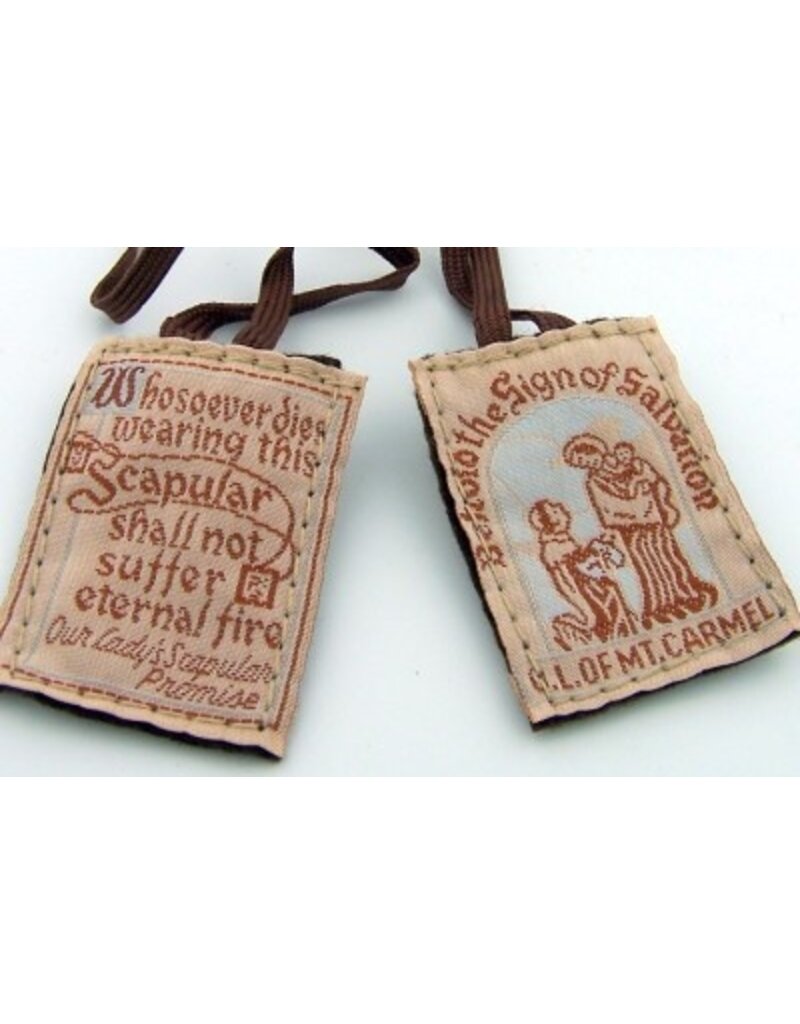 Religious Art Inc Brown Scapular (Behold the Salvation)