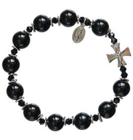 Sine Cera Black Onyx Rosary Bracelet (10mm)