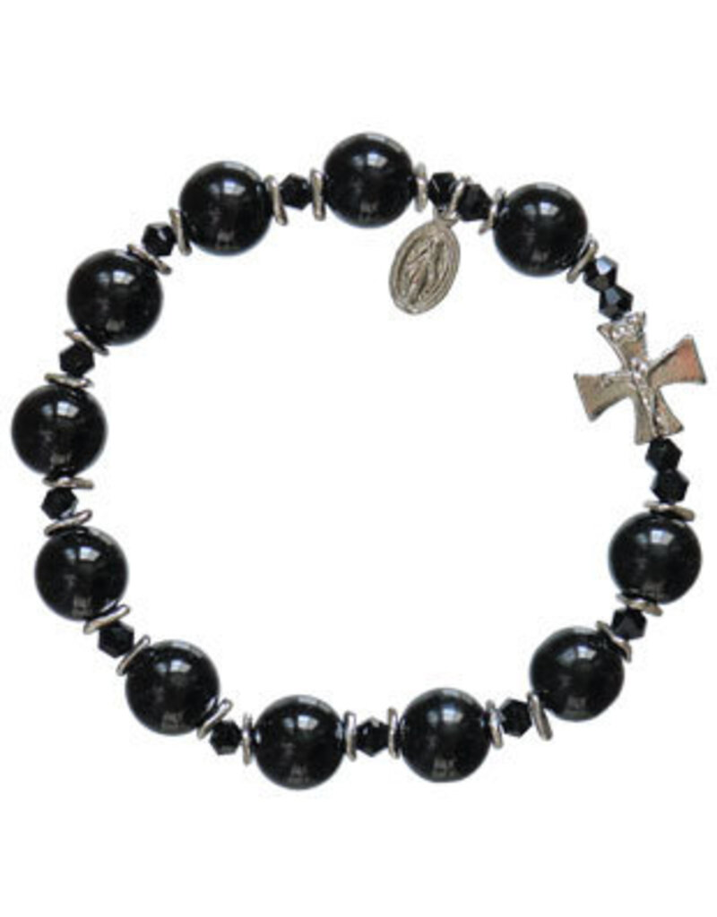 Sine Cera Black Onyx Rosary Bracelet (10mm)