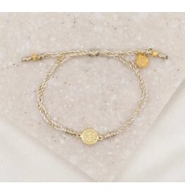 My Saint My Hero Breathe Blessing Bracelet Metallic Gold / Gold