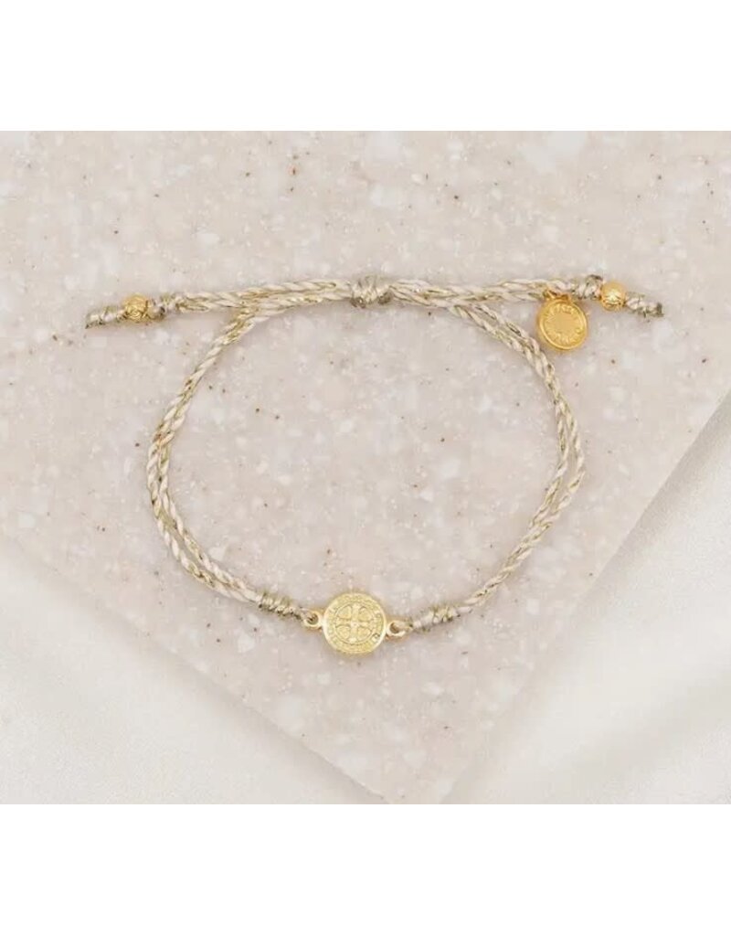 My Saint My Hero Breathe Blessing Bracelet Metallic Gold / Gold