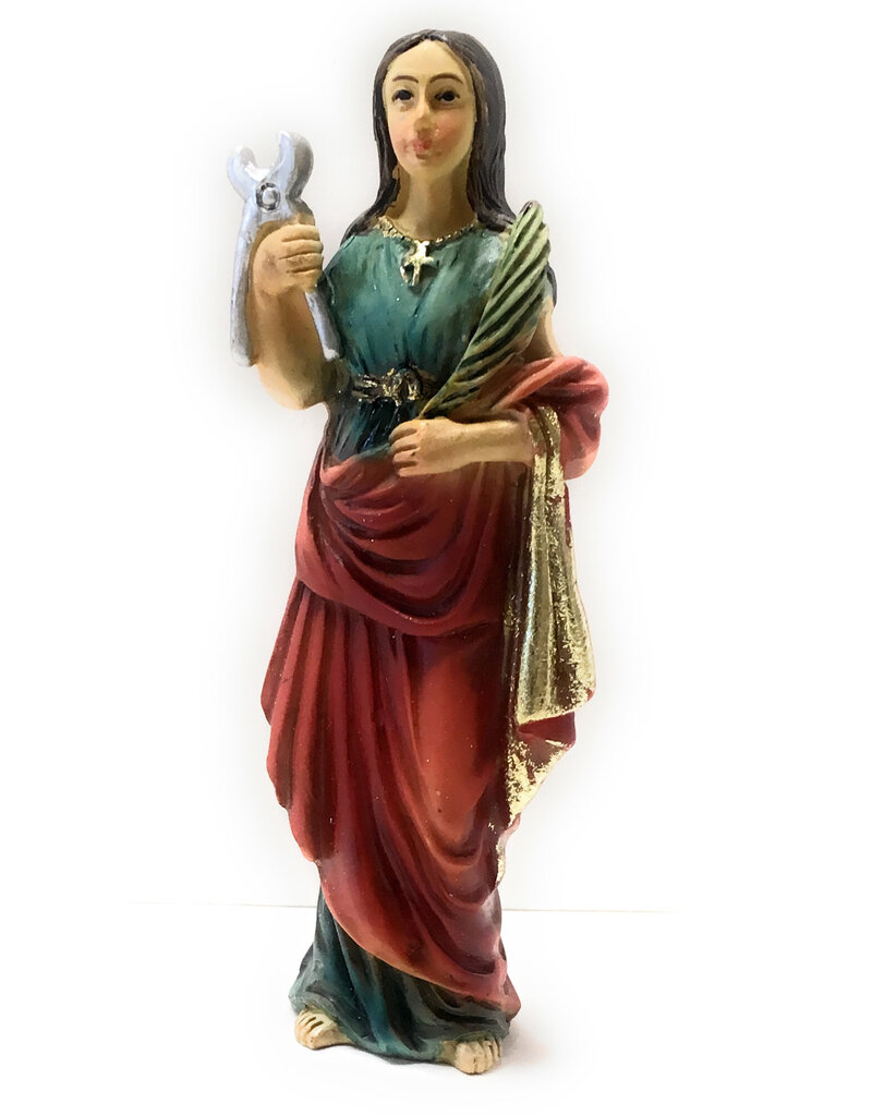 WJ Hirten 4" Statue with Prayer Card St. Agatha
