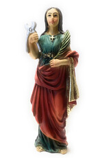 WJ Hirten 4" Statue with Prayer Card St. Agatha