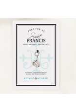 My Saint My Hero St. Francis Charm, Small Silver Medal