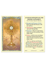 Ambrosiana Adoration of the Blessed Sacrament Laminated Holy Card