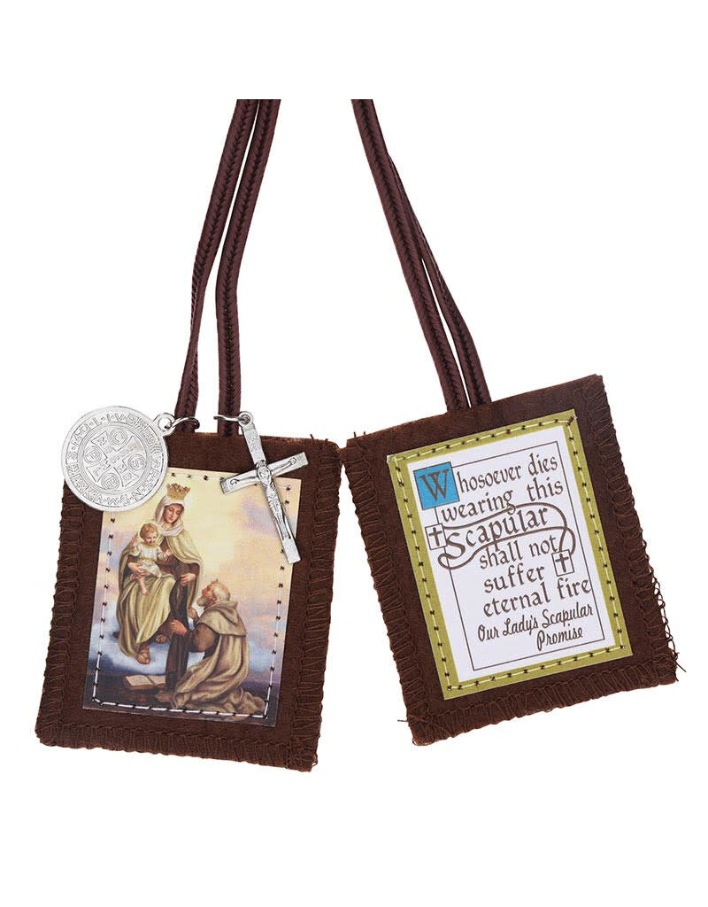 Christian Brands Michael Adams Brown Scapular - Our Lady of Mount Carmel
