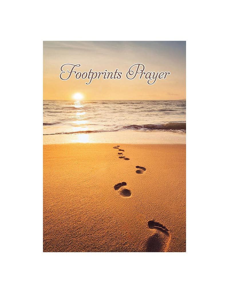 Alfred Mainzer Recovery Card - Footprints Prayer