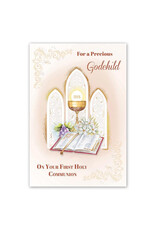 Alfred Mainzer First Communion Card - For a Precious Godchild