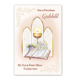 Alfred Mainzer First Communion Card - For a Precious Godchild