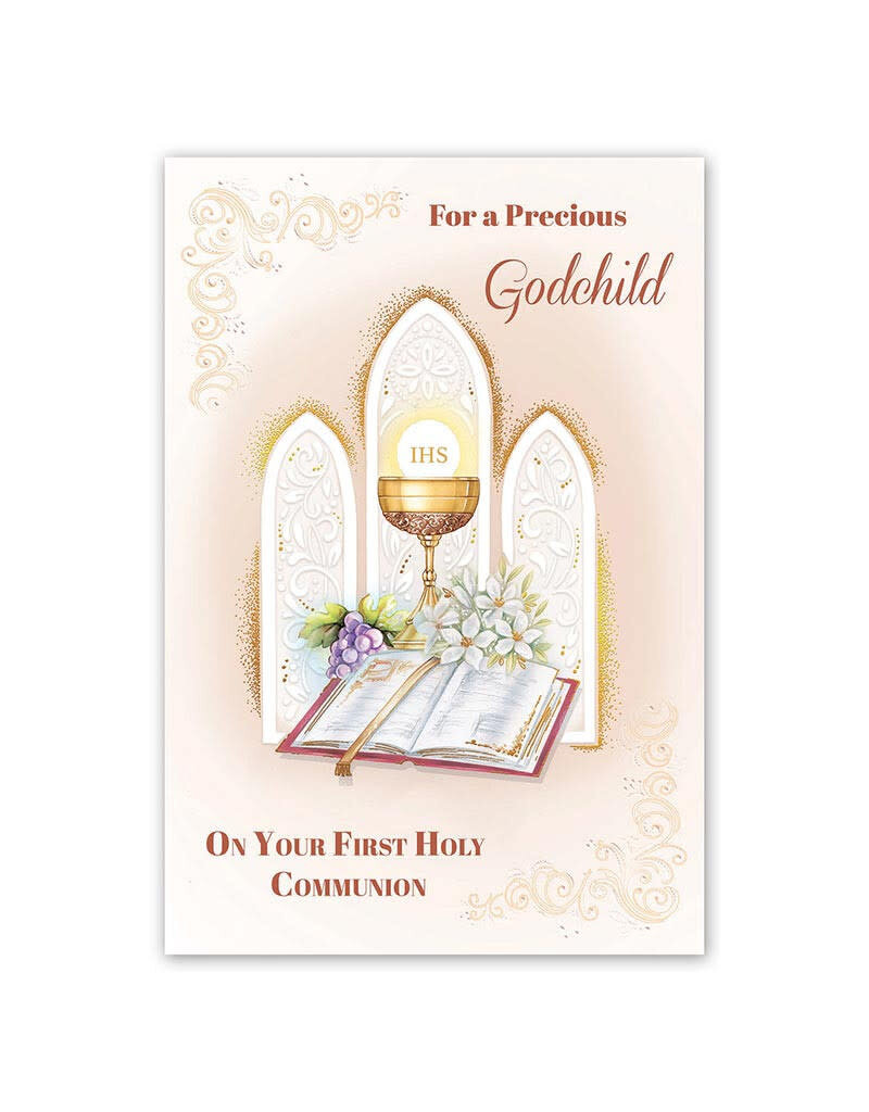 Alfred Mainzer First Communion Card - For a Precious Godchild