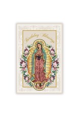 Alfred Mainzer Birthday Blessings Card with Our Lady of Guadalupe