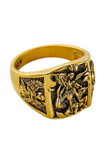 Berkander Gold Plated Saint Michael Ring - Assorted Sizes