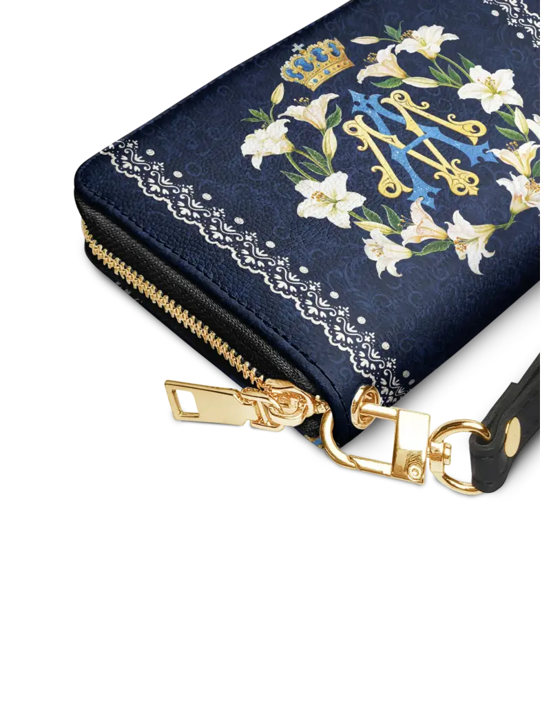 "Gloria" Faux Leather Wallet (Marian Monogram)