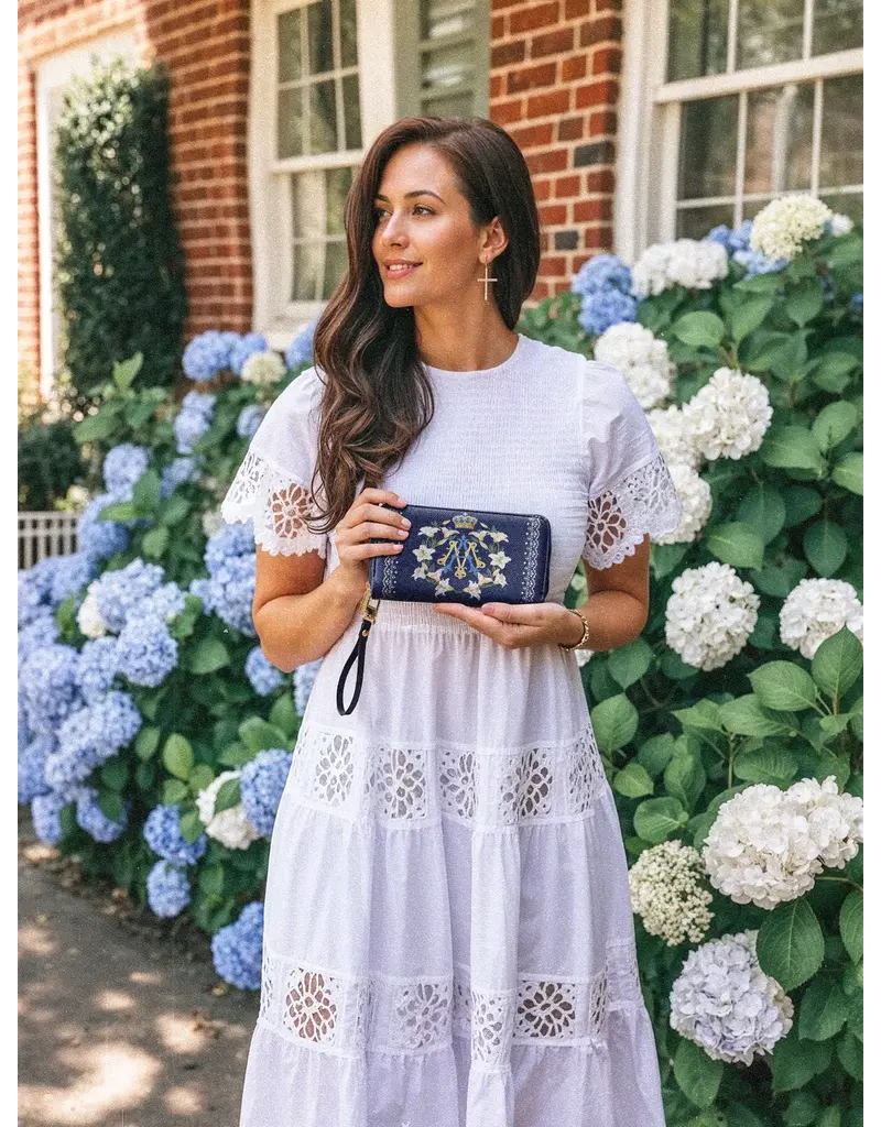 "Gloria" Faux Leather Wallet (Marian Monogram)