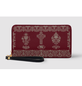 "Eucharist" Faux Leather Wallet (Eucharist, Cross, and Sacred Heart)